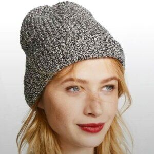 Madewell Black and White Waffle Beanie